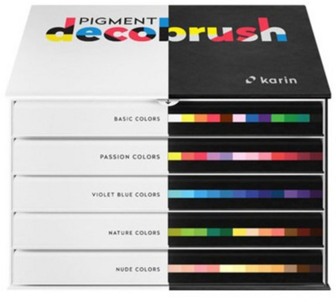 [카린] 피그먼트데코브러쉬마카프로폐셔널60색, [6684590]60색