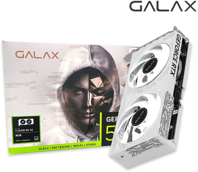갤럭시 GALAX 지포스 RTX 5060 WHITE OC V2 D7 8GB, 화이트