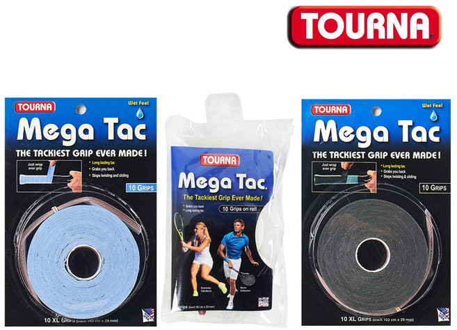 투나 메가 텍 그립 XL 10개입 WET타입 테니스오버그립, 블랙, 1개