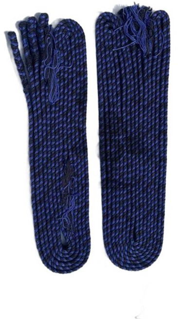 호면끈 세트 갑끈 하얀색 파란색과 인덴 꽈배기 호구끈 블루블랙 세트, 블루블랙 B