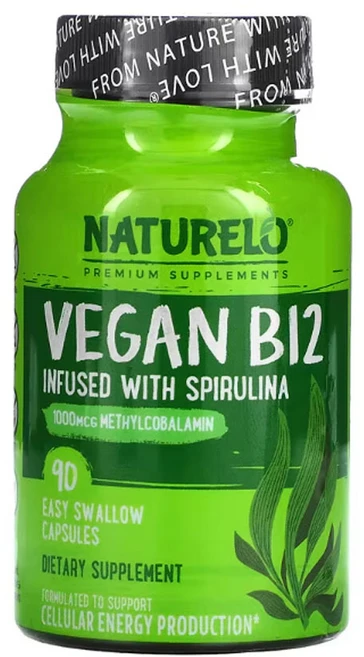 네츄렐로 스피루리나가 함유된 비건 B12 90캡슐, 90정, 1개 - 쿠팡