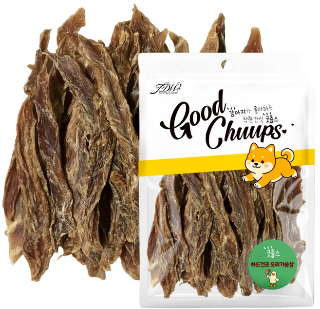 굿츕스 하드건조 오리고기 가슴살 강아지간식 강아지다이어트간식 강아지화식, 1개, 160g, 오리