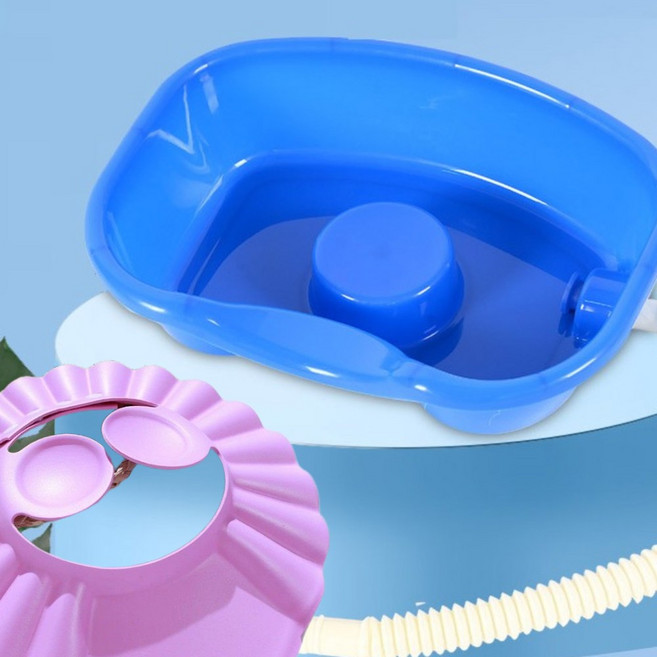 안심세발세트 환자 성인용 샴푸케어 올인원 편안 세발 케어세트, 1세트, 블루