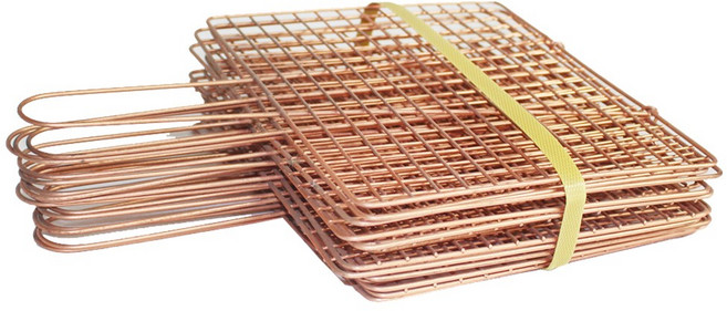 양면 동석쇠 동색 바베큐 접석쇠 구이용, 10개