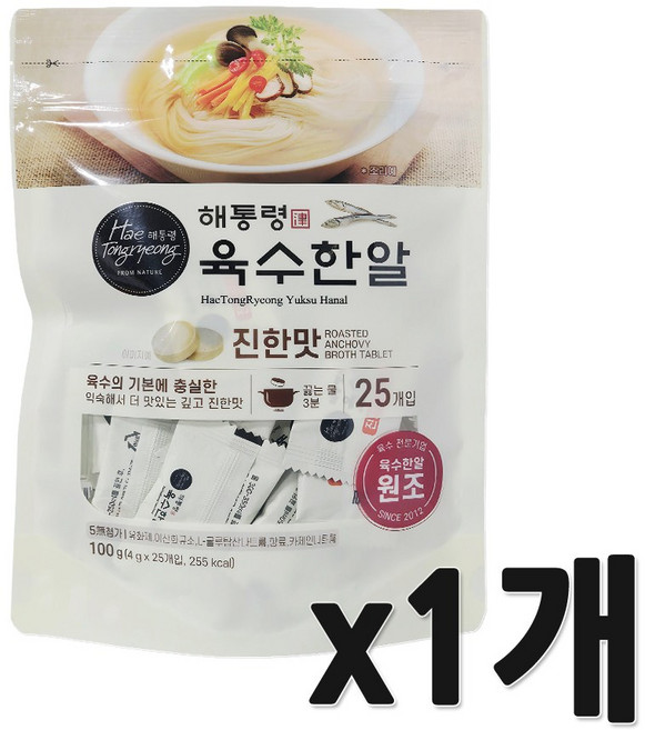 해통령 육수한알 진한맛, 100g, 1개