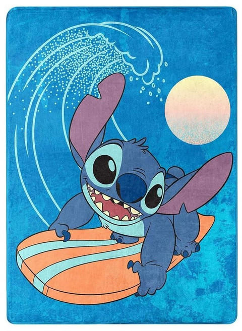 Northwest Lilo and Stitch 실크 터치 담요 116.8 x 152.4cm(46 x 60인치) 웨이브 만들기