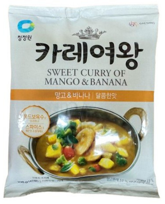 청정원 카레여왕 망고&바나나 108g, 1개