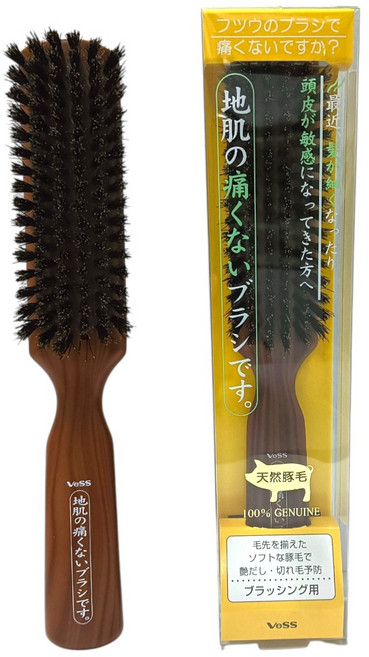 VESS 두피가 아프지 않은 브러시입니다 돈모 브러싱용 JI-1300, 1개, 브라운