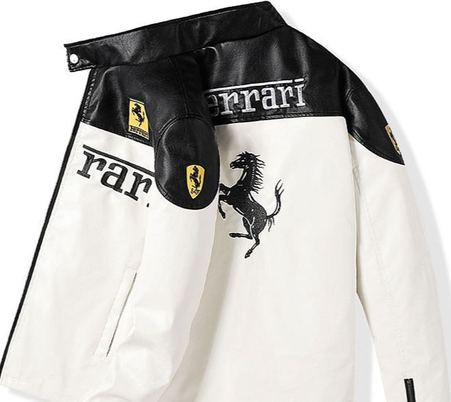 couyor오토바이자켓 레이싱복 오토바이 자켓 남녀공용 가을겨울 고급스러운 PU 가죽 자켓 아메리칸 워크웨어 재킷 레이싱자켓 바이크자켓, 블랙