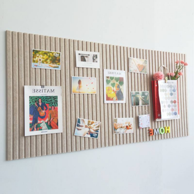 데일리담 무타공 부착식 펠트 게시판 알림판 메모판 120x60 120x80, 1개