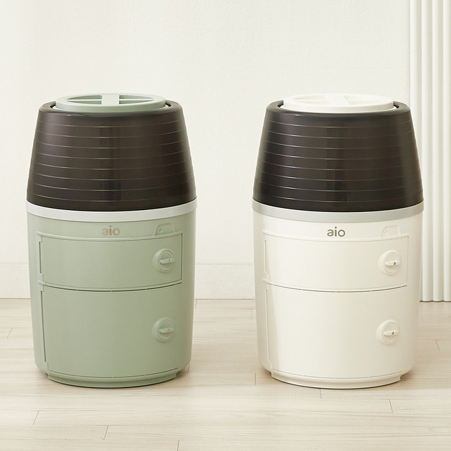 국산+30년 진공기술 아이오 진공 쌀통 20kg 가정용 쌀보관함 쌀항아리 쌀보관통 집들이선물, 화이트, 1개