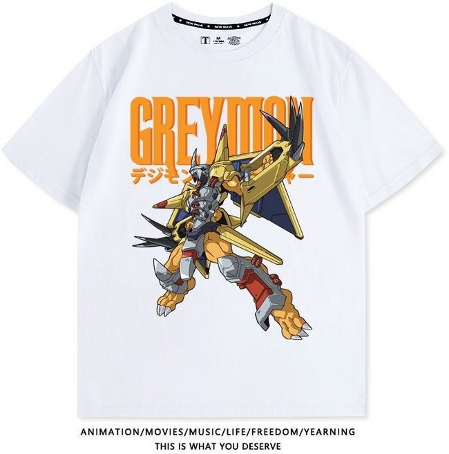 YAPOGI 디지몬 워그레이몬 티셔츠