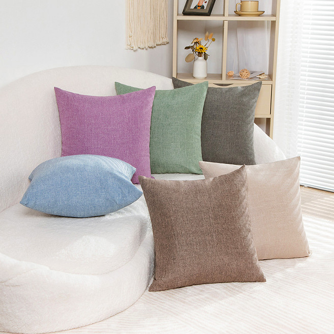 Maxinsk 심플 무지 쇼파 쿠션 솜포함3P 45*45cm, 퍼플, 3개