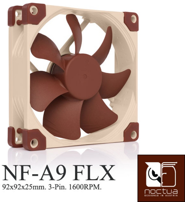 Noctua NF-A9 FLX 9公分風扇 1600 RPM SSO2 磁穩軸承防震風扇