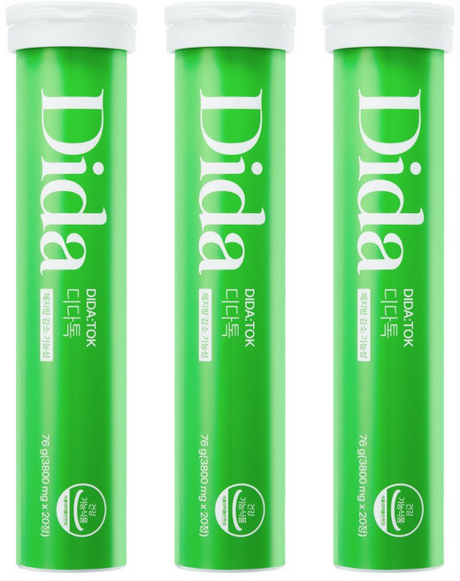 디다 디다톡 체지방 감소 발포 다이어트 건강기능식품, 3박스, 20정