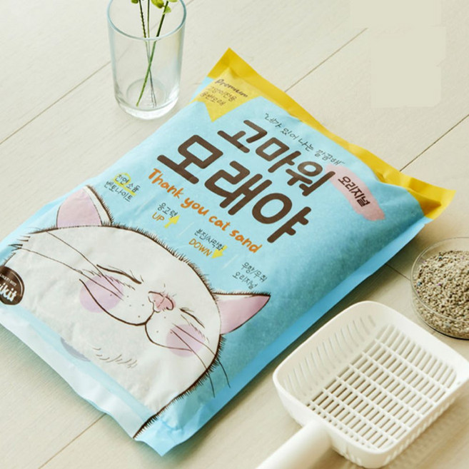 루틴 마켓 고마워 모래야 오리지날 4L 6개 새끼고양이화장실모래, 무향