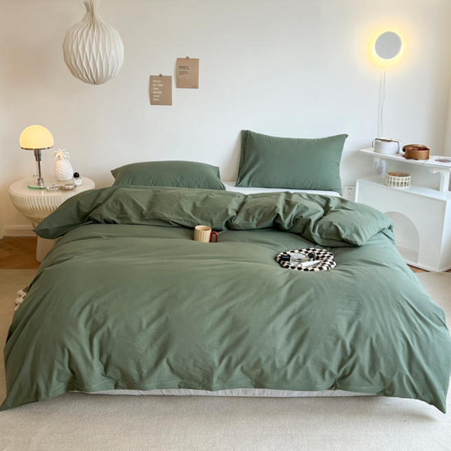 헤디야 에센셜 부드러운 이불커버, 다크그린
