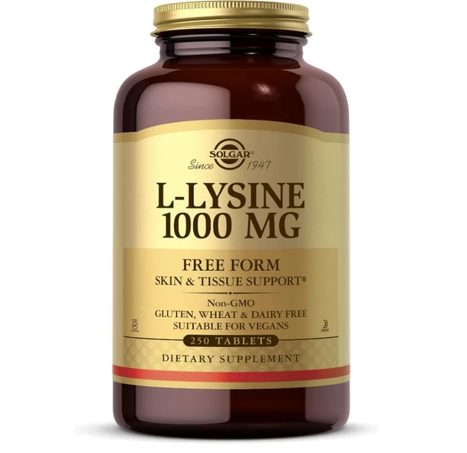 Solgar L-Lysine 솔가 L 라이신 1000mg 250타블렛, 250정, 1개 - 쿠팡