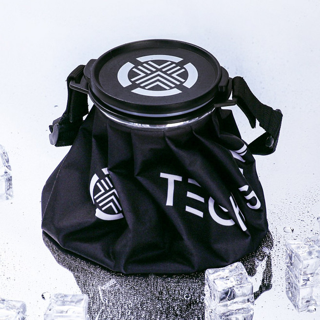 테크스킨 스탠다드 얼음주머니 휴대용 아이스팩 냉찜질팩 대형사이즈 골프라운딩, 블랙, 1개