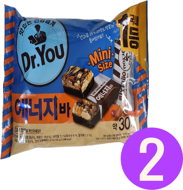 오리온 닥터유 에너지바 미니, 310g, 2개