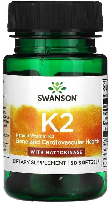 스완슨 비타민K2 나토키나제 함유 Vitamin K2 소프트젤 30정, 스완슨, 비타민 K2, 30 소프트젤, 1개 - 쿠팡