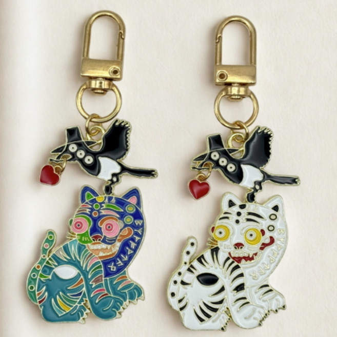 호작도 까치호랑이 메탈 키링 국중박굿즈, 청호, 1개