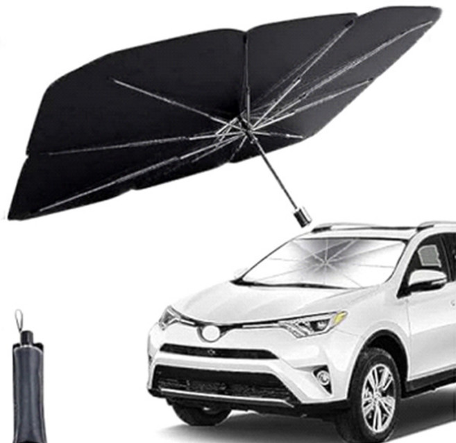 Ez 뜨거운 차안온도 태양열 햇빛 자외선차단 티타늄코팅 단열효과 차량용 앞유리 암막우산 2종, 대형세단/SUV벤, 1개