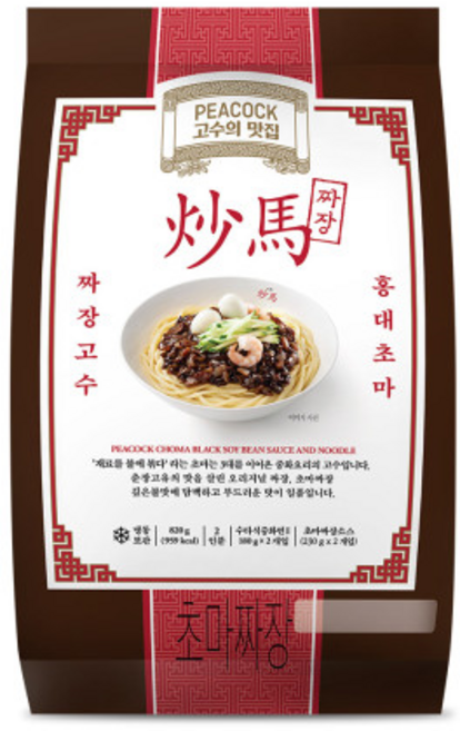 피코크 짜장고수 홍대 초마짜장 820g, 3개