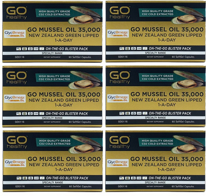 [고헬씨] 뉴질랜드 초록입홍합 35000 60정X6개, 60정, 6개