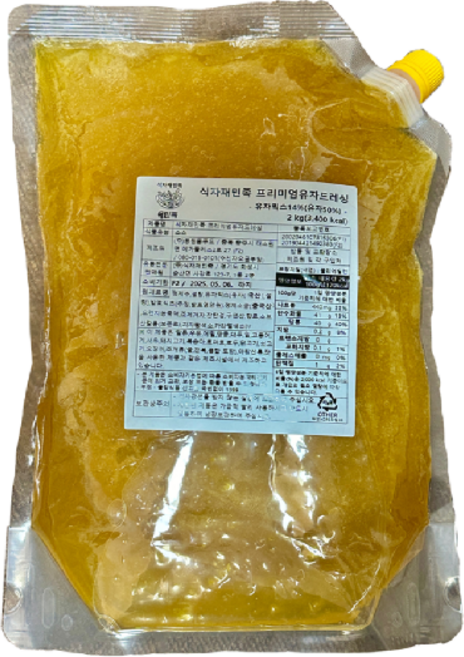 식자재민족 프리미엄 유자드레싱, 1개, 2kg