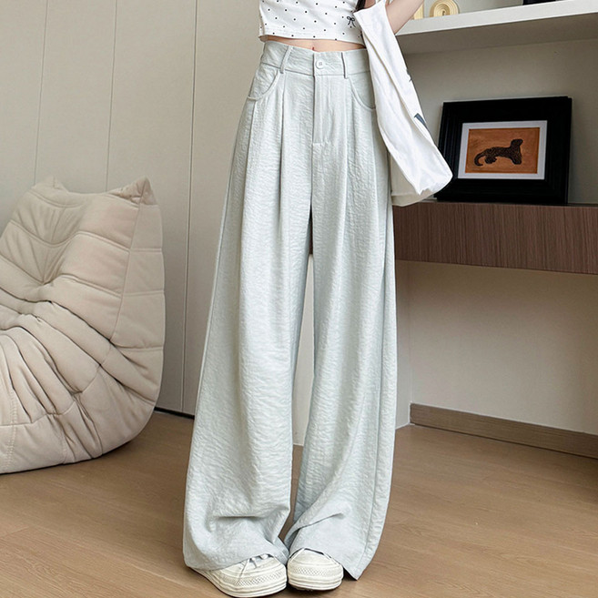 언에스온 시원한 하이웨스트 와이드 롱 팬츠