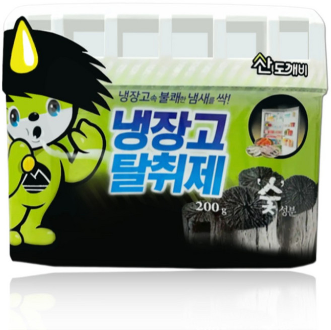 산도깨비 [슬림형]냉장고 탈취제 숯 200g, 1개