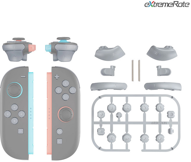 닌텐도 스위치2 조이콘 하우징 버튼세트 수리 부품 Extremerate, 그레이(AB2NTM009)