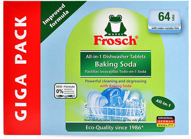 프로쉬 베이킹소다 식기세척기 세제 64개입, 1.28kg, 1통