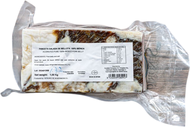 세뇨리오 수제 판체타 이베리코 데 베요타 돼지고기 베이컨, 1개, 1.05kg