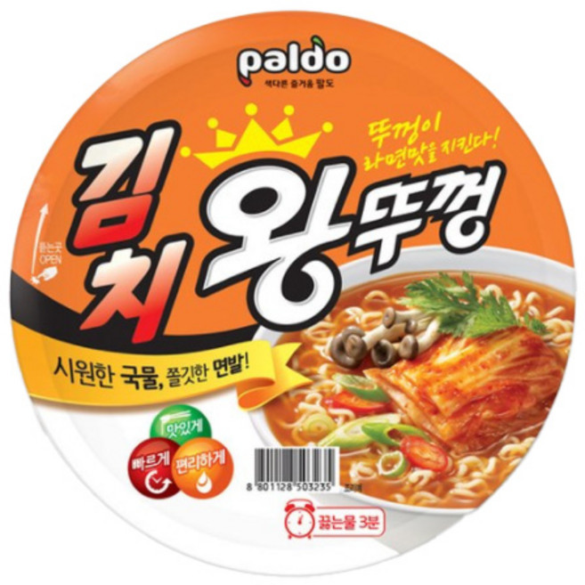 팔도 김치 왕뚜껑 110g, 36개