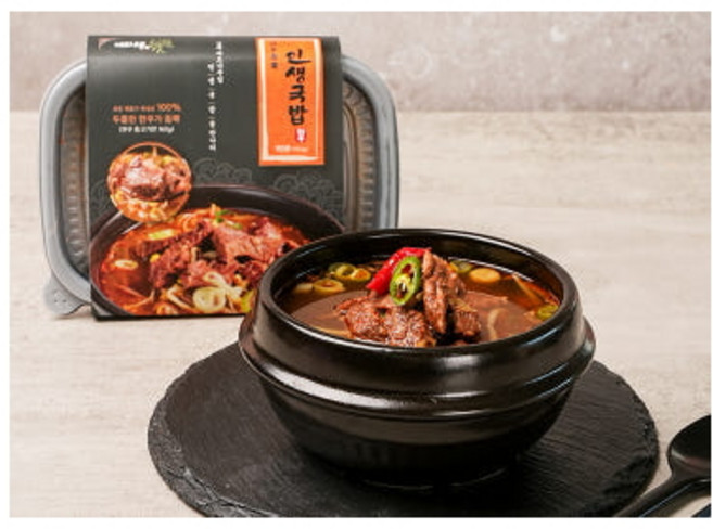 한우 국밥 밀키트 소고기국밥 즉석국 해장국 캠핑 음식 (900g), 1개, 900g