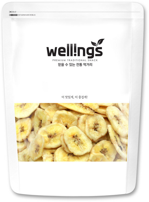 웰링스 추억의 옛날 과자 간식 바나나칩300g, 1개, 300g