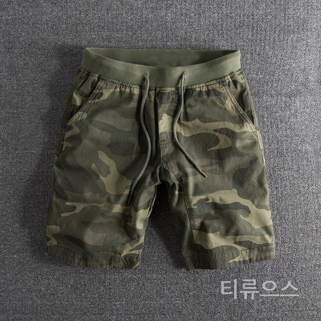 티류으스 남성 루즈핏 조거 팬츠 - 캐주얼 카모 반바지 스트릿 트레이닝 바지