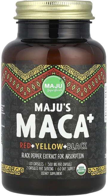 Maju Superfoods Maju's Maca+ 캡슐 120정, MajuSuperfoodsMajusMaca캡슐120정, 1개 - 쿠팡