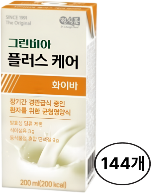정식품 그린비아 플러스케어 화이바 200ml 144팩, 144개
