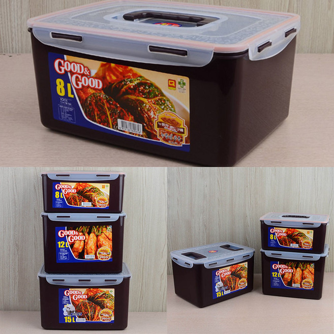 김치통 간장게장통 김치포장용기, 15L, 1개