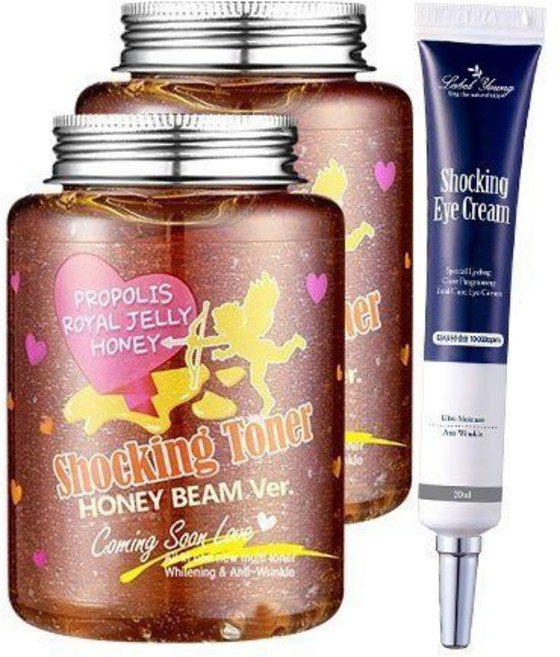 라벨영 쇼킹토너 꿀광버전 2개 + 쇼킹아이크림1개, set/-, 1개
