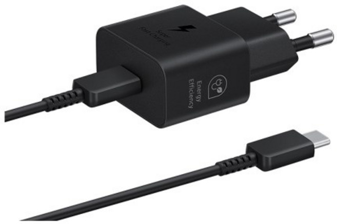 (삼성전자) 25W GaN 초소형 초고속 충전기 EP-T2510X (케이블 포함) (블랙), 블랙, 1개