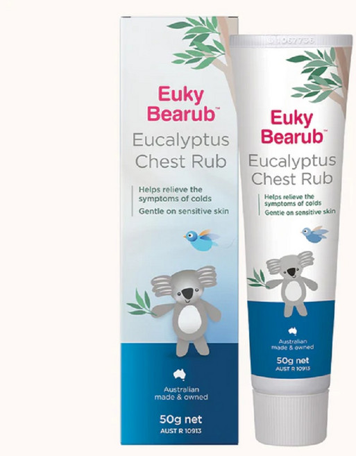 호주 유키베어럽 Euky Bearub 100% 유칼립투스 바르는 크림 50g, 1개