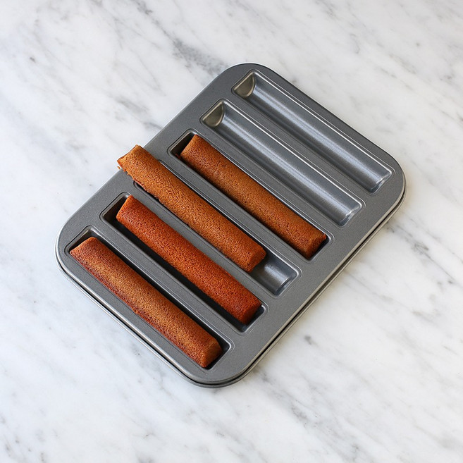 6구 휘낭시에 몰드 베이킹 도구 초콜릿 실리콘, 블랙, 1개