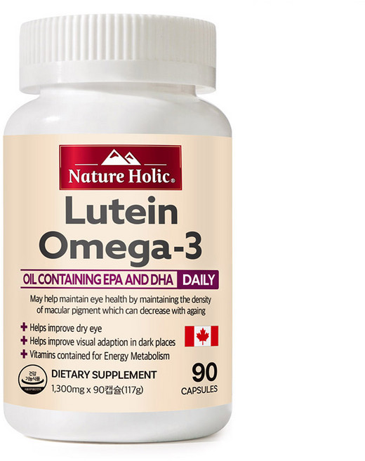 네이처홀릭 루테인 오메가3 골드 1병 90캡슐 3개월분, 90정, 1개