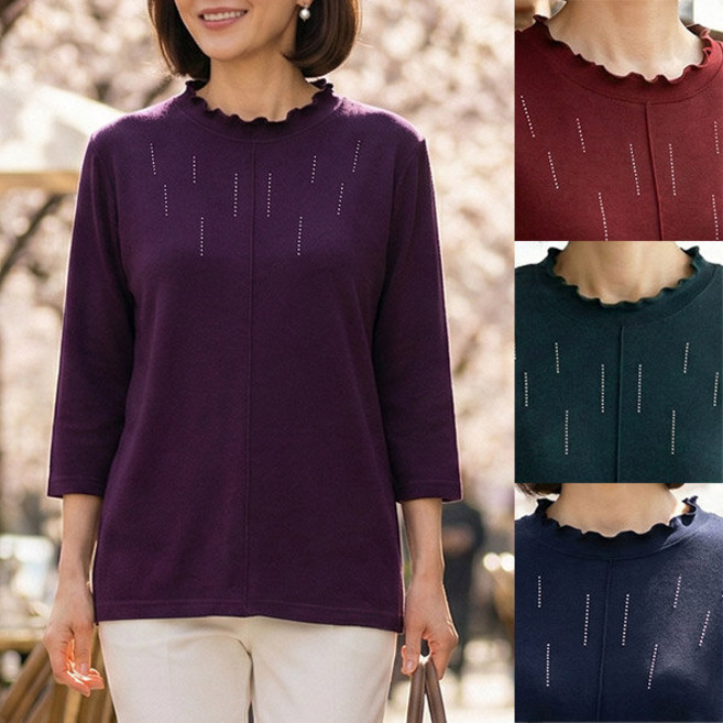 로즈맘 엄마옷 로즈맘 소핑프릴넥7부티셔츠