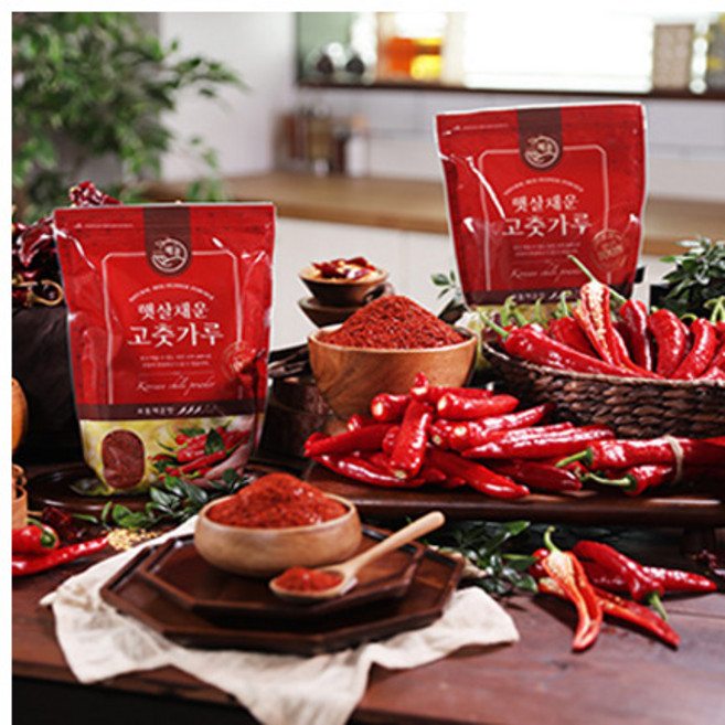 [채운영농조합] 채운 국내산 고춧가루 500g(초고추장용 보통매운맛), 1개, 500g