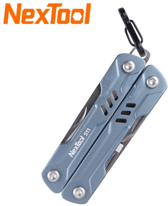 넥스툴 미니 세일러 플라이어 + 미니 카라비너 [한강사 A/S가능 시리얼 넘버], 1개, 블루